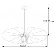 Светильник подвесной черный/хром LADY, диаметр 60 см, изогнутый
